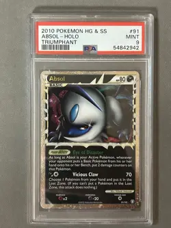 2010 POKEMON TRIUMPHANT ABSOL PRIME #91 ULTRA RARE PSA 9 MINT - Image 1