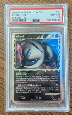 2010 POKEMON TRIUMPHANT ABSOL PRIME #91 ULTRA RARE PSA 8 NM #118739117 - Image 1