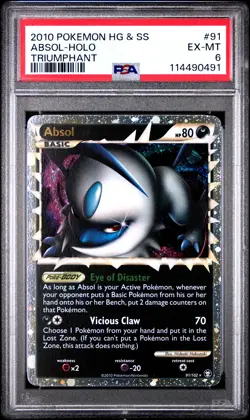 2010 POKEMON TRIUMPHANT ABSOL PRIME #91 ULTRA RARE PSA 6 EX #114490491 - Image 1