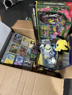 Entire Box Pokemon Card Collection Lot Binder Wotc Holos Vintage Sealed Tcg More - Image 1