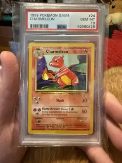 Pokemon Card Charmeleon 24/102 Regular PSA 10 WOTC Base Set Gem Mint - Image 1