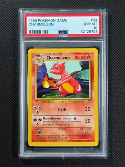 Pokemon Card Charmeleon 24/102 Regular PSA 10 WOTC Base Set GEM MINT - Image 1