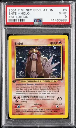 2001 POKEMON NEO REVELATION 1ST ED #6 ENTEI-HOLO PSA 9 - Image 1