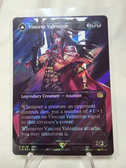 2025 MTG Final Fantasy | Vincent Valentine | R 0528 Borderless Surge Foil | NM+ - Image 1