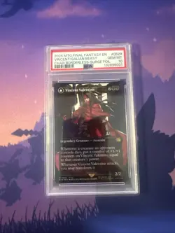 2025 MTG EN - Vincent Valentine (Borderless Surge Foil) 0528 - FFVII - PSA 10 - Image 1