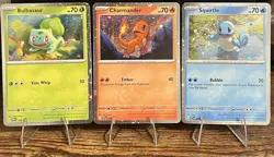 Pokemon Scarlet & Violet 151: Poster Collection Black Star Promo Starters Set - Image 1