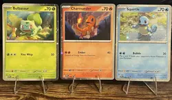 Pokemon Scarlet & Violet 151: Poster Collection Black Star Promo Starters Set - Image 1