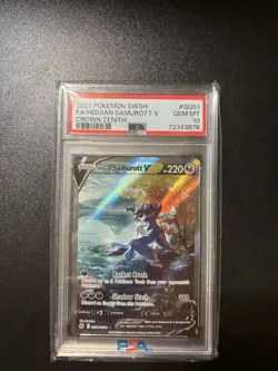 2023 Pokemon Sword And Shield Crown Zenith Fa/Hisuian Samurott V #GG51 PSA 10 - Image 1