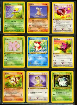 1999 Pokemon 1ST EDITION Jungle Set NEAR COMPLETE Non Holo COMMON Cards Lot WotC - Image 2