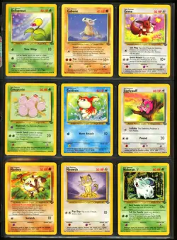 1999 Pokemon JUNGLE & FOSSIL Set COMPLETE Unlimited Edition COMMON Cards Lot NM+ - Image 2