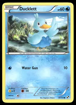 2011 Black & White Set Pokemon Card 036 Ducklett LP - Image 1