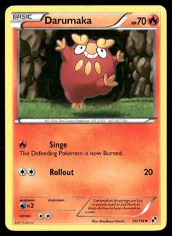 2011 Black & White Set Pokemon Card 024 Darumaka LP - Image 1