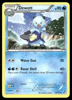 2011 Black & White Set Pokemon Card 029 Dewott LP - Image 1