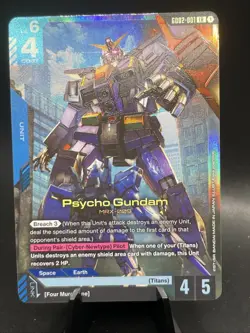 Gundam Card Game Psycho Gundam GD02-001 LR Dual Impact - Unit - Near Mint - Image 2