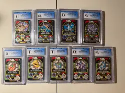 1998 Pokemon Bandai Sealdass Japanese Stickers CGC 9 Card Lot - Image 1