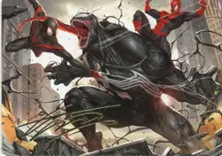 MTG: Marvel's Spider-Man: Gold-Stamped Terrific Team-Up Art Card : LP Condition - Image 1