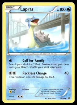 2012 Next Destinies Set Pokemon Card 025 Lapras LP - Image 1