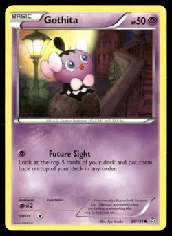 2012 Dragons Exalted Set Pokemon Card 055 Gothita NM - Image 1