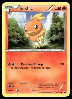 2012 Dark Explorers Set Pokemon Card 014 Torchic NM - Image 1