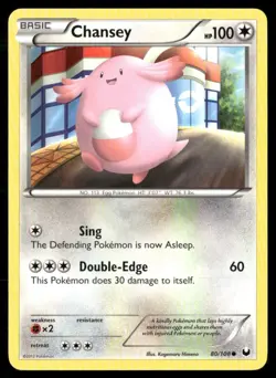 2012 Dark Explorers Set Pokemon Card 080 Chansey NM - Image 1