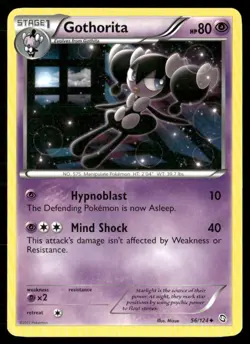 2012 Dragons Exalted Set Pokemon Card 056 Gothorita NM - Image 1