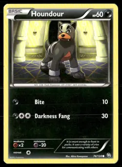 2012 Dragons Exalted Set Pokemon Card 074 Houndour NM - Image 1