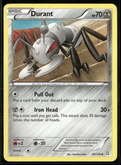 2012 Dragons Exalted Set Pokemon Card 083 Durant NM - Image 1