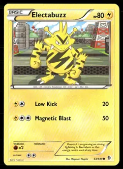 2012 Boundaries Crossed Set Pokemon Card 053 Electabuzz LP - Image 1