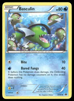 2012 Next Destinies Set Pokemon Card 030 Basculin LP - Image 1