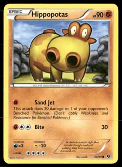 2012 Next Destinies Set Pokemon Card 065 Hippopotas NM - Image 1