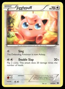 2012 Next Destinies Set Pokemon Card 078 Jigglypuff NM - Image 1