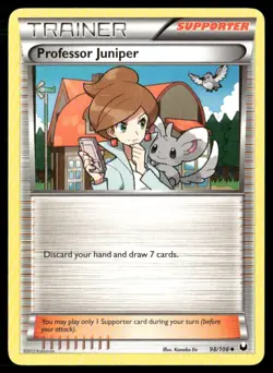 2012 Dark Explorers Set Pokemon Card 098 Professor Juniper NM - Image 1