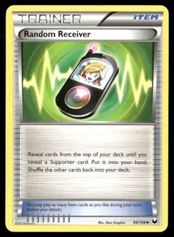 2012 Dark Explorers Set Pokemon Card 099 Random Receiver NM - Image 1