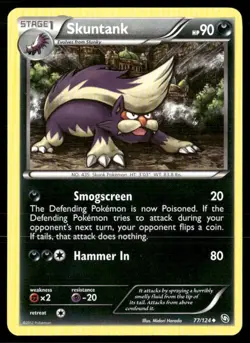 2012 Dragons Exalted Set Pokemon Card 077 Skuntank NM - Image 1