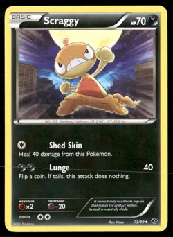 2012 Next Destinies Set Pokemon Card 073 Scraggy NM - Image 1