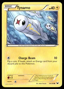2012 Dark Explorers Set Pokemon Card 044 Tynamo NM - Image 1