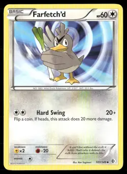 2012 Boundaries Crossed Set Pokemon Card 107 Farfetch'd LP - Image 1