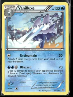 2013 Plasma Storm Set Pokemon Card 037 Vanilluxe LP - Image 1