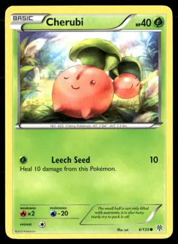 2013 Plasma Storm Set Pokemon Card 006 Cherubi LP - Image 1