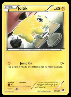 2013 Plasma Storm Set Pokemon Card 050 Joltik LP - Image 1