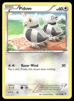 2012 Boundaries Crossed Set Pokemon Card 123 Pidove LP - Image 1