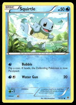 2013 Plasma Blast Set Pokemon Card 014 Squirtle LP - Image 1