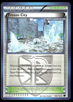 2013 Plasma Freeze Set Pokemon Card 100 Frozen City LP - Image 1