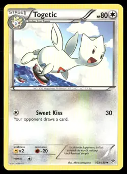 2013 Plasma Storm Set Pokemon Card 103 Togetic LP - Image 1