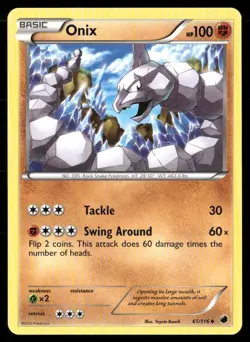 2013 Plasma Freeze Set Pokemon Card 061 Onix LP - Image 1
