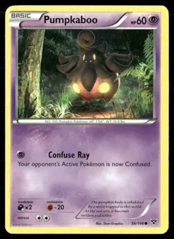 2014 XY Set Pokemon Card 056 Pumpkaboo LP - Image 1