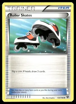 2014 XY Set Pokemon Card 125 Roller Skates LP - Image 1