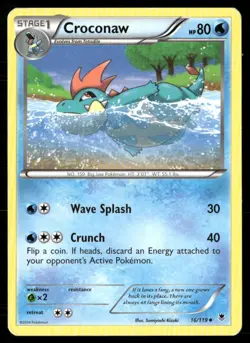 2014 Phantom Forces Set Pokemon Card 016 Croconaw LP - Image 1