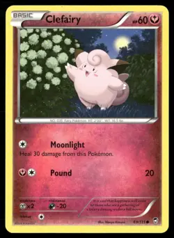 2014 Furious Fists Set Pokemon Card 069 Clefairy LP - Image 1