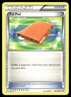 2014 XY Flashfire Set Pokemon Card 092 Pal Pad LP - Image 1